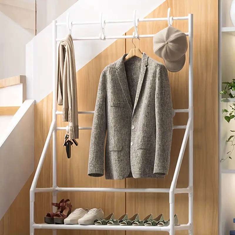 Multi-functional Metal Shoe Rack And Clothes Storage Rack For Small Spaces  - Easy To Assemble And Convenient For Apartments, Garages, Dorms, And More  - Temu Israel
