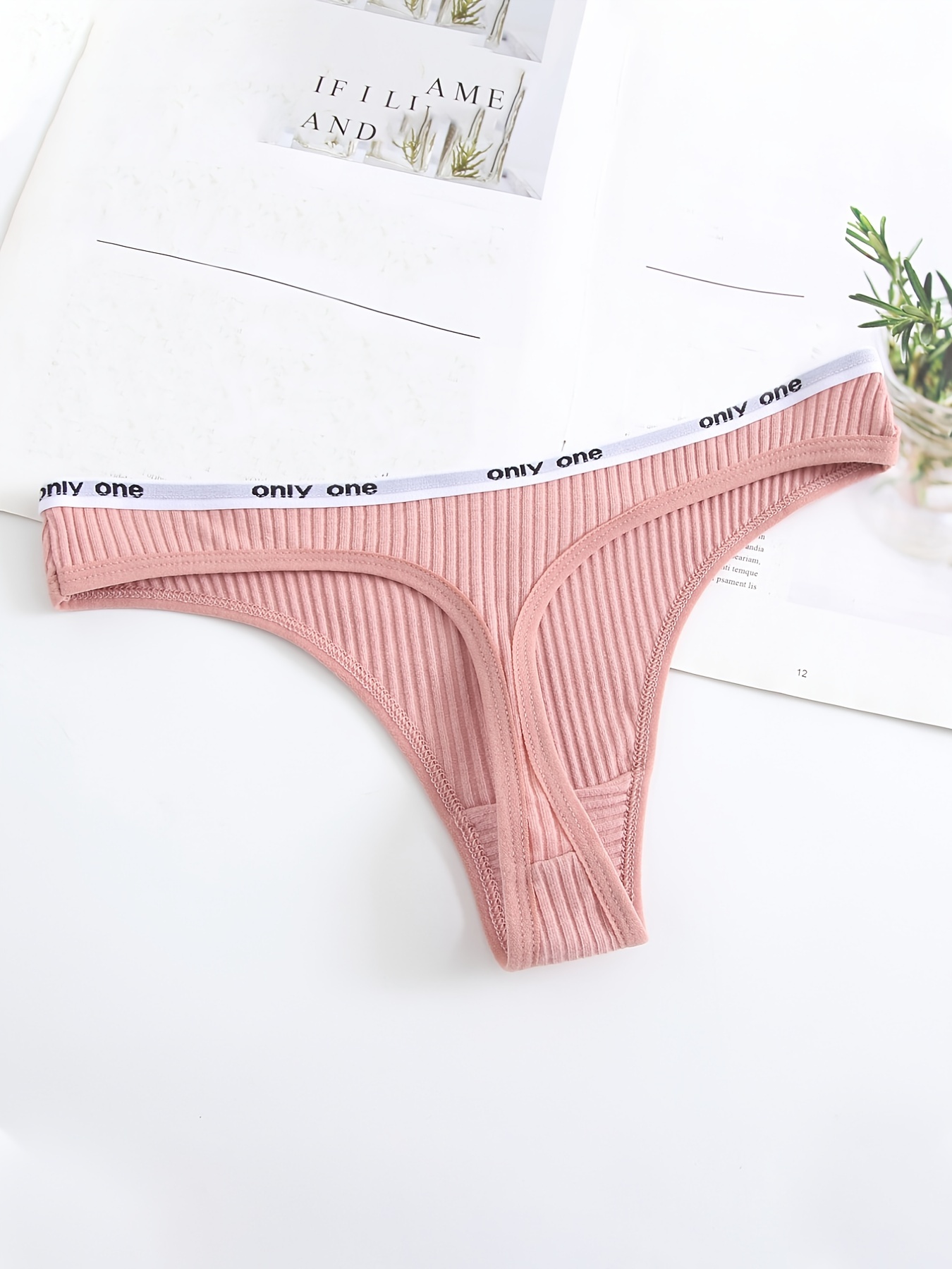 Women's Cotton G String Thong Panties With Underwear Women's Briefs Sexy  Lingerie Intimate Ladies Letter Letter Letter Belt Low * Explosive
