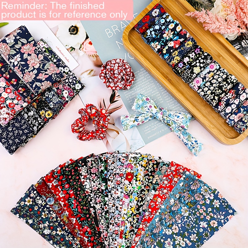 20pcs 10 X 10 Inch Cotton Fabric Square No Repeat Patchwork Fabrics Multi  Color Printed Floral Square Patchwork Fabric Quilting Fabric Bundles For DIY