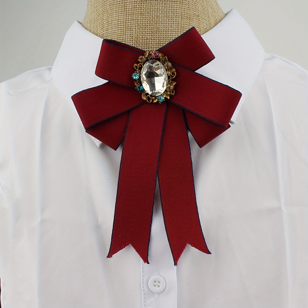 Ribbon Neck Bow Tie Women Suit Tie Men Brooches Pin Jewelry Brooches  Wedding Tie