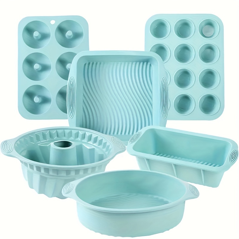 Silicone Baking Pans Set Heat Resistant Cake Pans Loaf Pan - Temu