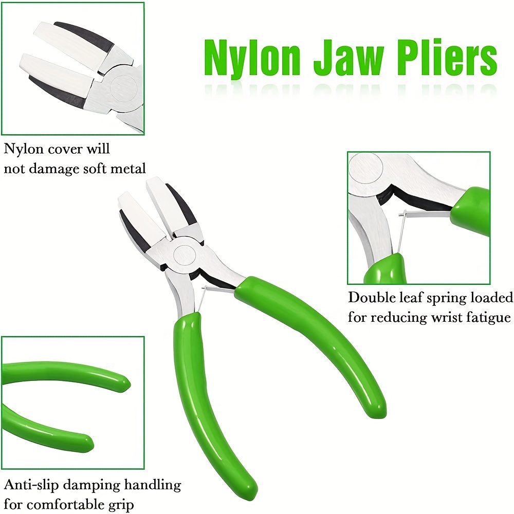 Mini Double Nylon Jaw Pliers Flat Nose Pliers With Wire - Temu