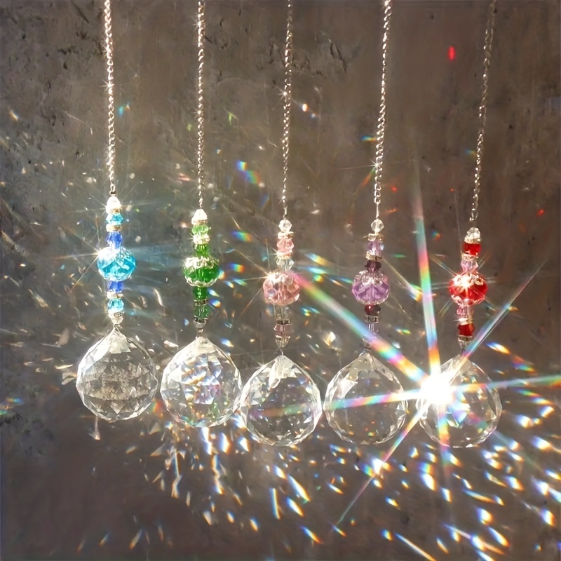 1pza Atrapasueños Cristal Decoración Araña Bola Vitral - Temu Chile