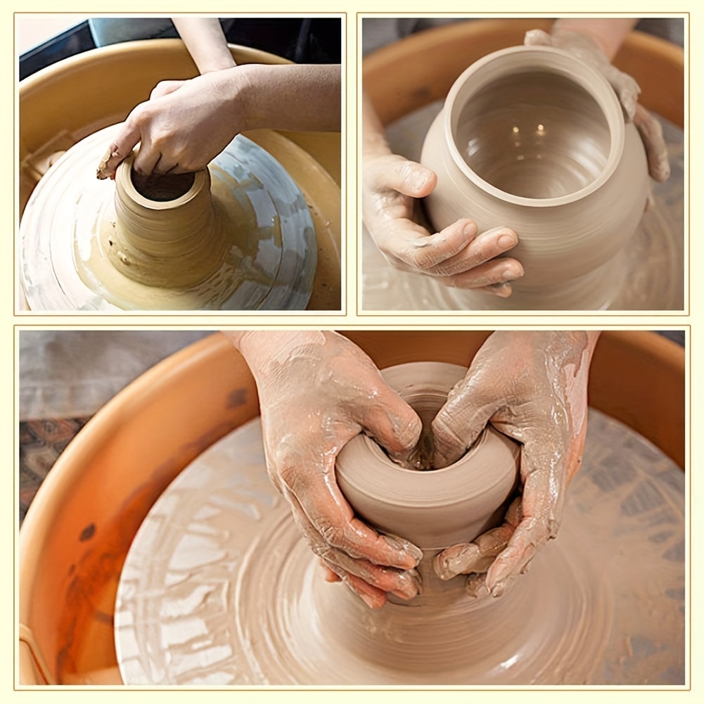 plateau tournant en poterie - avec outils et 2x tour de poterie - modèle  pour adultes