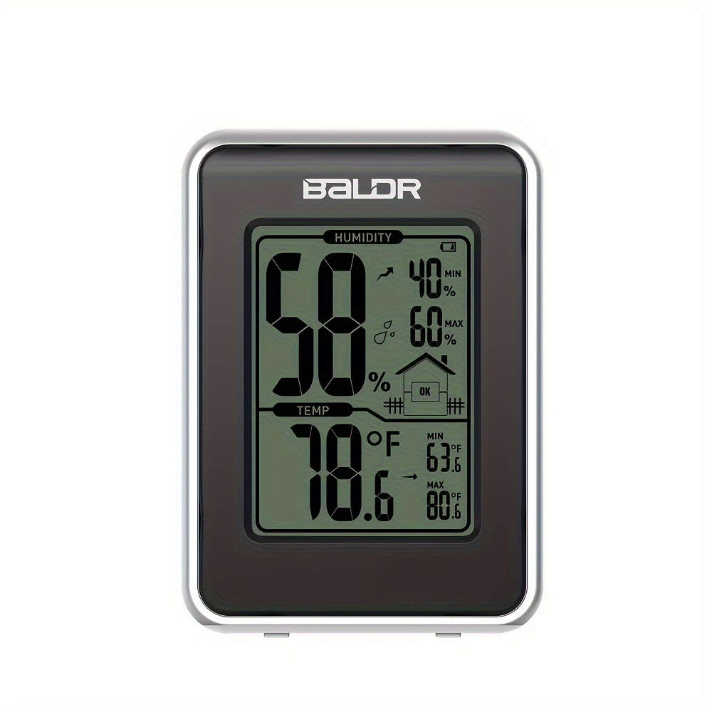 Wandhängende Mini-Elektronikuhr, digitales Thermometer und Hygrometer, Uhr,  Luftfeuchtigkeitsmesser, Raumthermometer