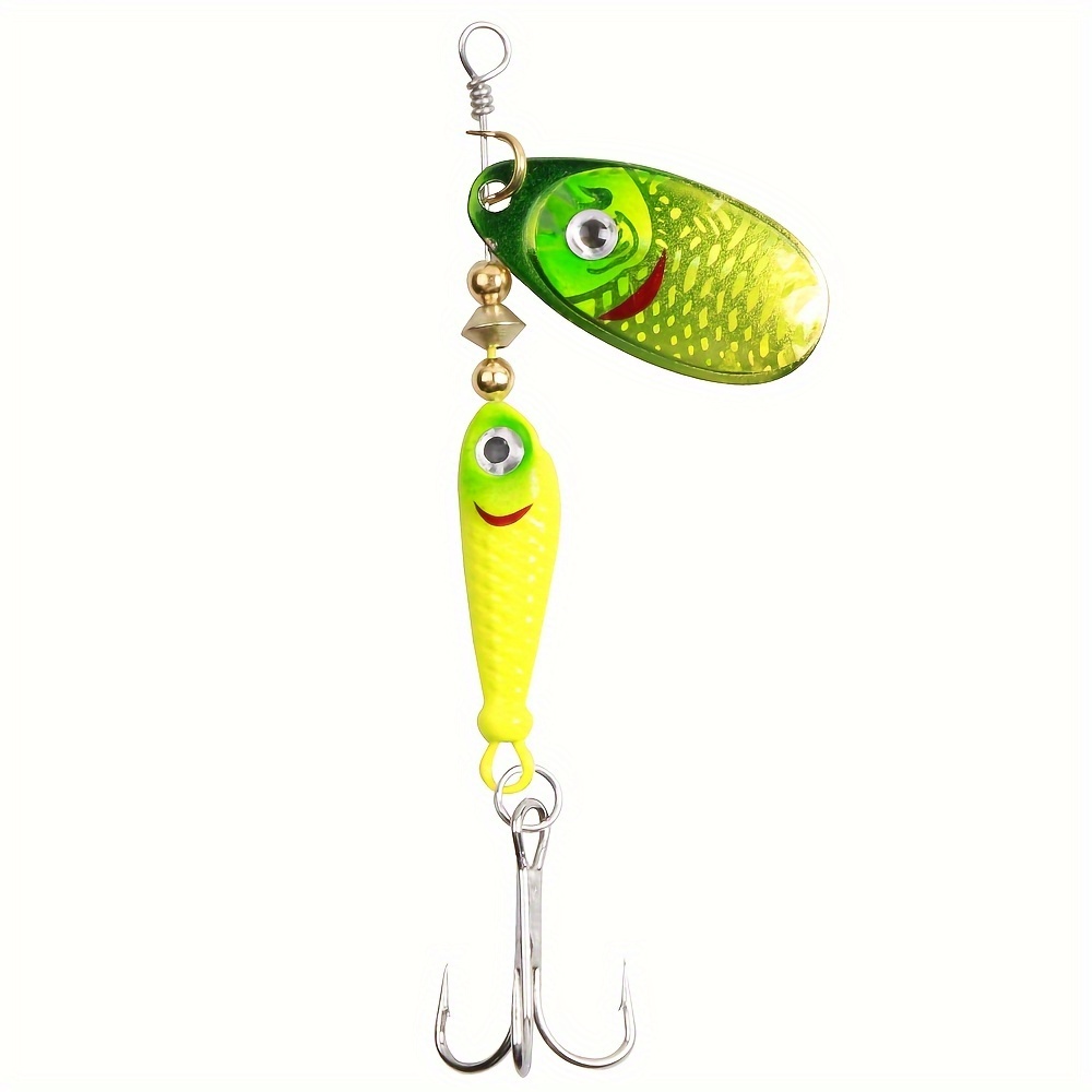 Fishing Spinnerbait Bass Trout Fishing Lure Spoon 3d Eyes - Temu