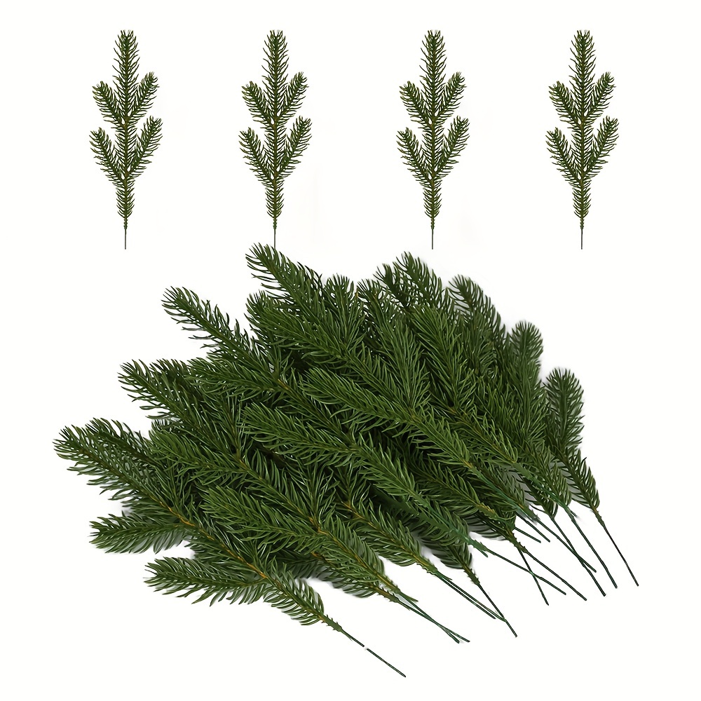 Artificial Pine Branches Christmas Greenery Leaves Faux Pine - Temu