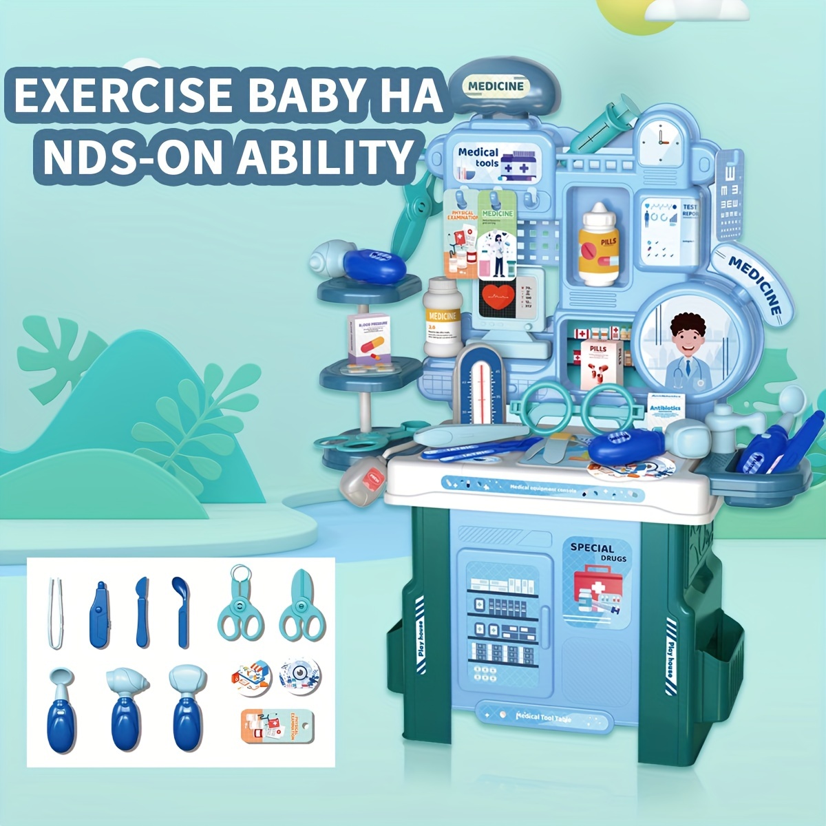 Kids Doctor Play Kit Toddlers 3 8 Pretend Medical Doctor Set - Temu