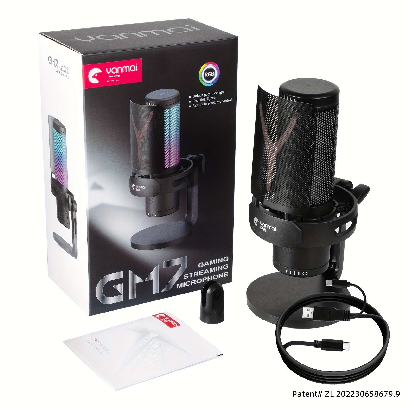 HyperX QuadCast S – RGB USB Condenser Microphone - Black; Anti-Vibration  Shock Mount; 4 Polar Patterns; Pop Filter; Gain - Micro Center