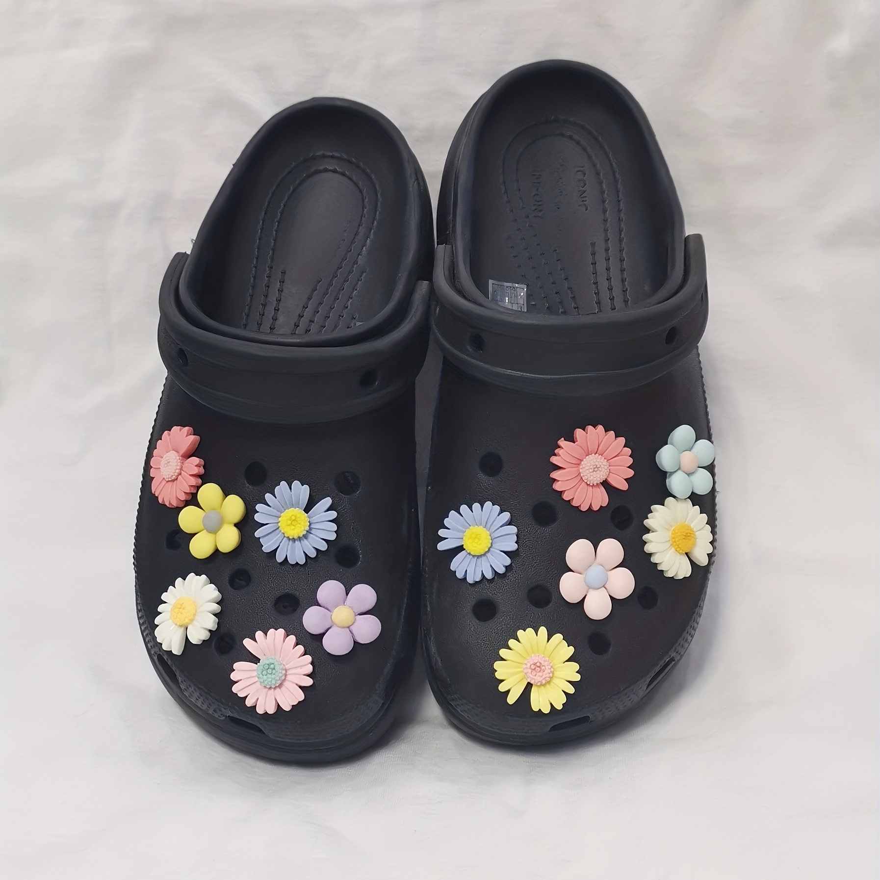 1set Cute Flower Shoe Charms For Girls, Kawaii Croc Charms With Shoe  Chains, Women Girls Shoe Accessories, Decoration Charms For Clog Slippers