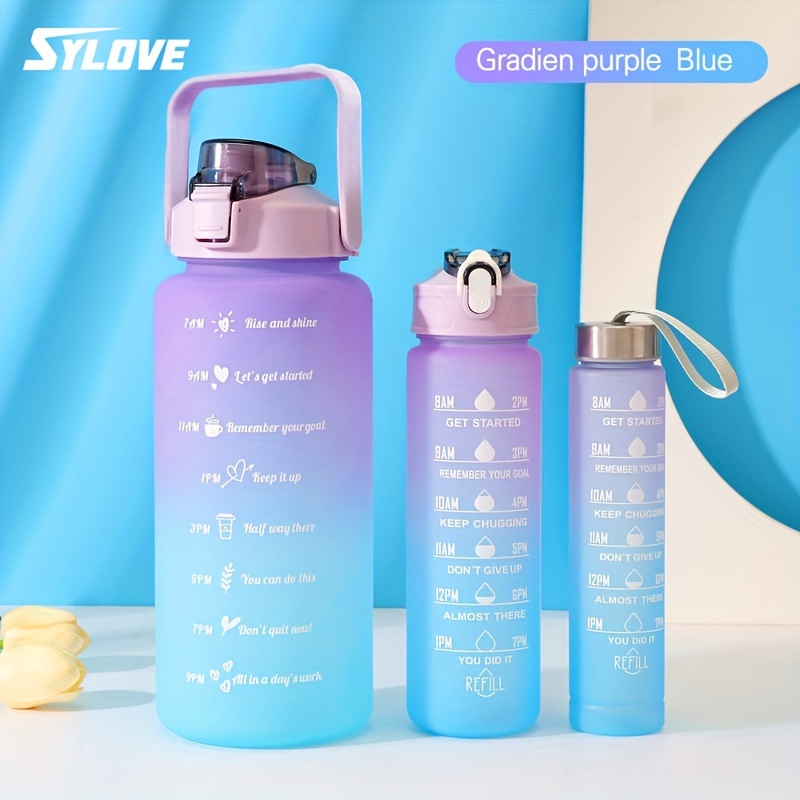 Sylove, Large Capacity Gradient Water Bottle, Portable Leakproof