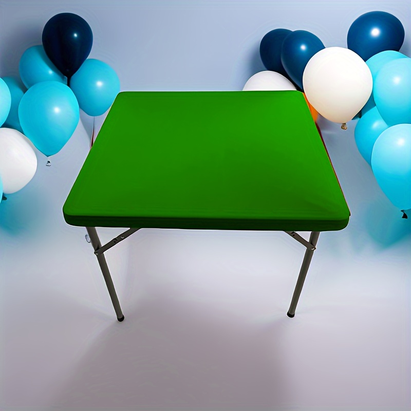 TEMU 1pc, 170gsm, Stretchy Table Cover, Square Tablecloth, Birthday Tablecloth, Banquet Tablecloth, Party Tablecloth, Picnic Tablecloth, Solid Color