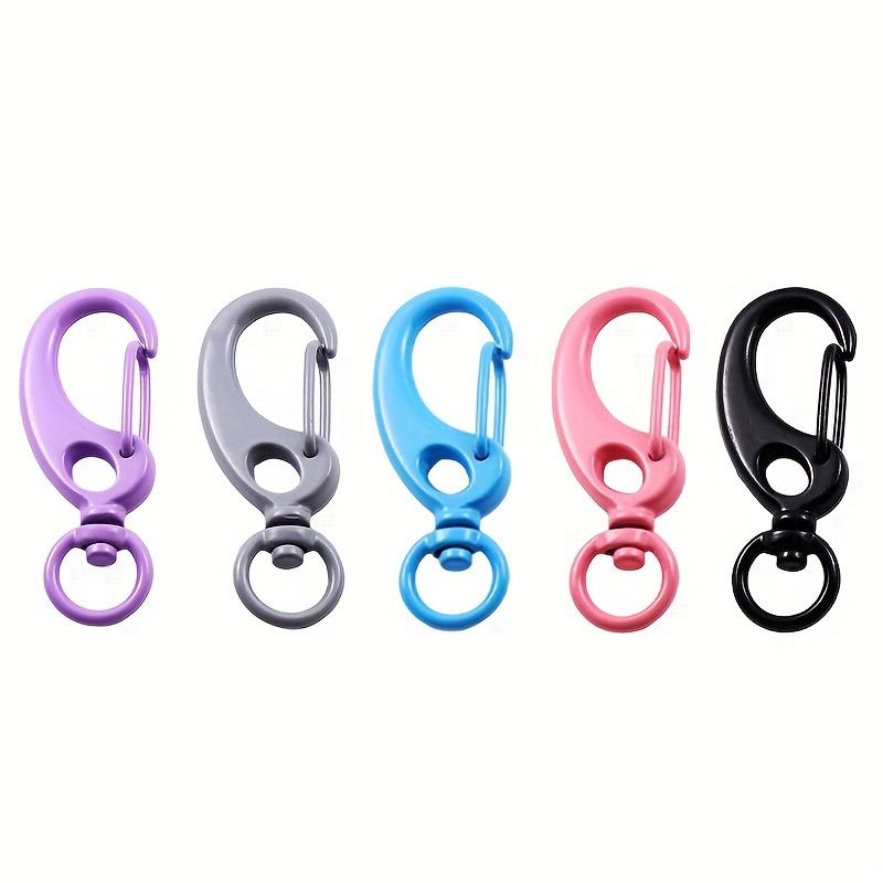 Candy Color Keychain Clips Cute Metal Split Rings Spring - Temu