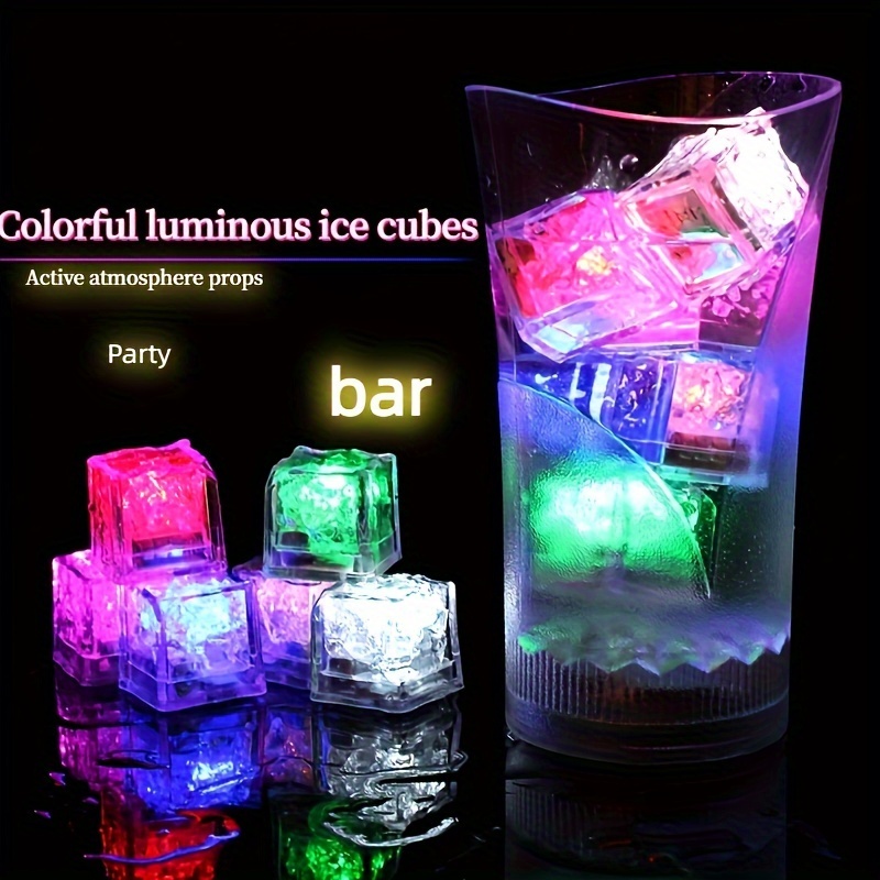 Light Up Ice Cubes Flashing Led Ice Cube For Christmas - Temu