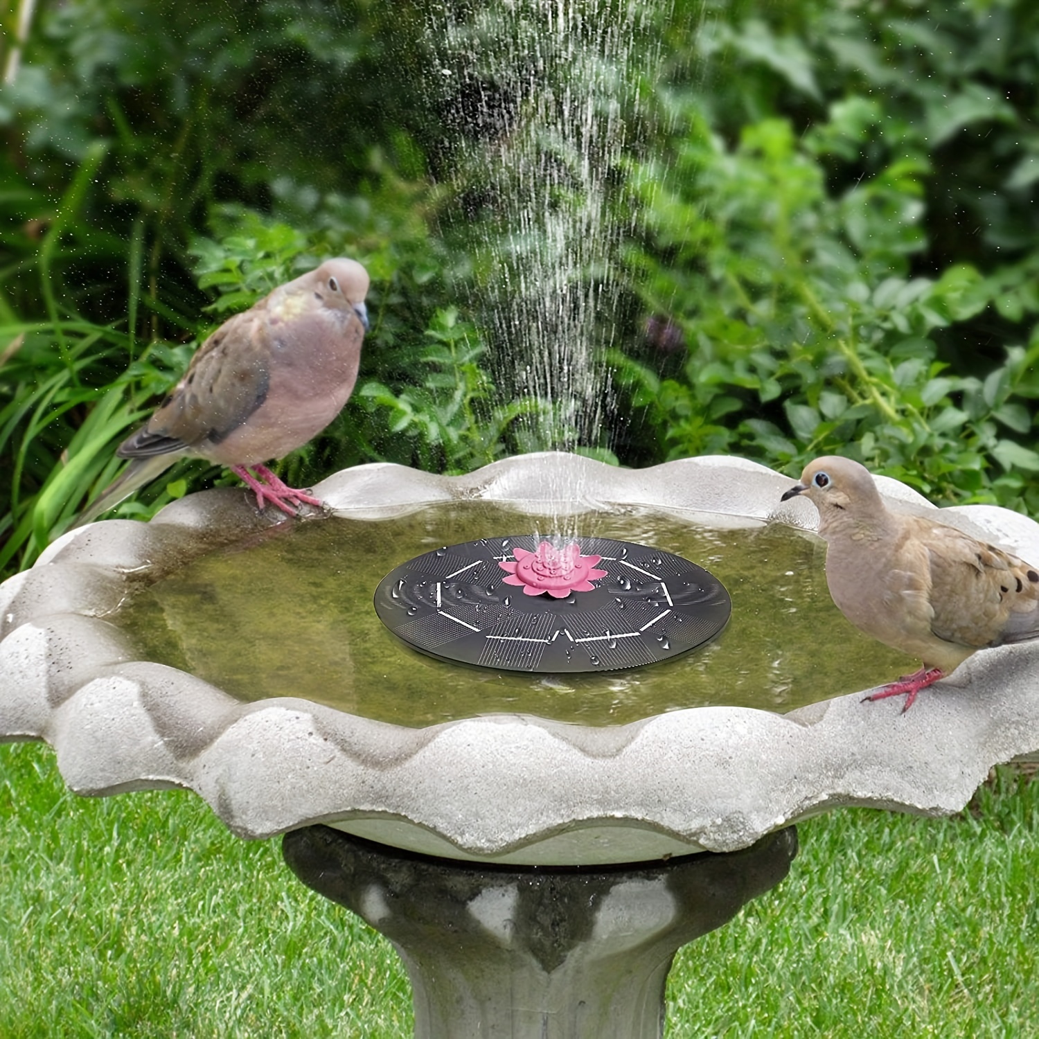 1pc Fontaine Solaire, Pompe De Fontaines De Bain D'Oiseaux Solaire