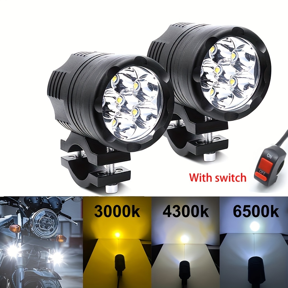2 pièces 60W Led phares de travail pour Moto universel Moto projecteur LED  Moto phare auxiliaire 12V 24V voiture lampe - AliExpress