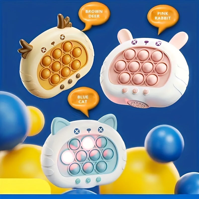 Pop It Game Machine,Pop It Electronique,Quick Push Bubbles Game,Console de  Jeu Quick Push Bubbles,Jeu Pop Portable, Bubble Breakthrough Puzzle Machine