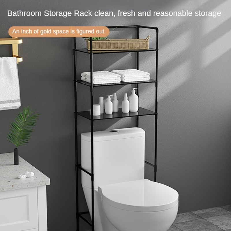 Over The Toilet Storage Rack, Simple Bathroom Organizer, Multi-functional  Bathroom Shelves, Free Standing Space Saver Stands Rack For Toilet, Bathroom  Accessories - Temu