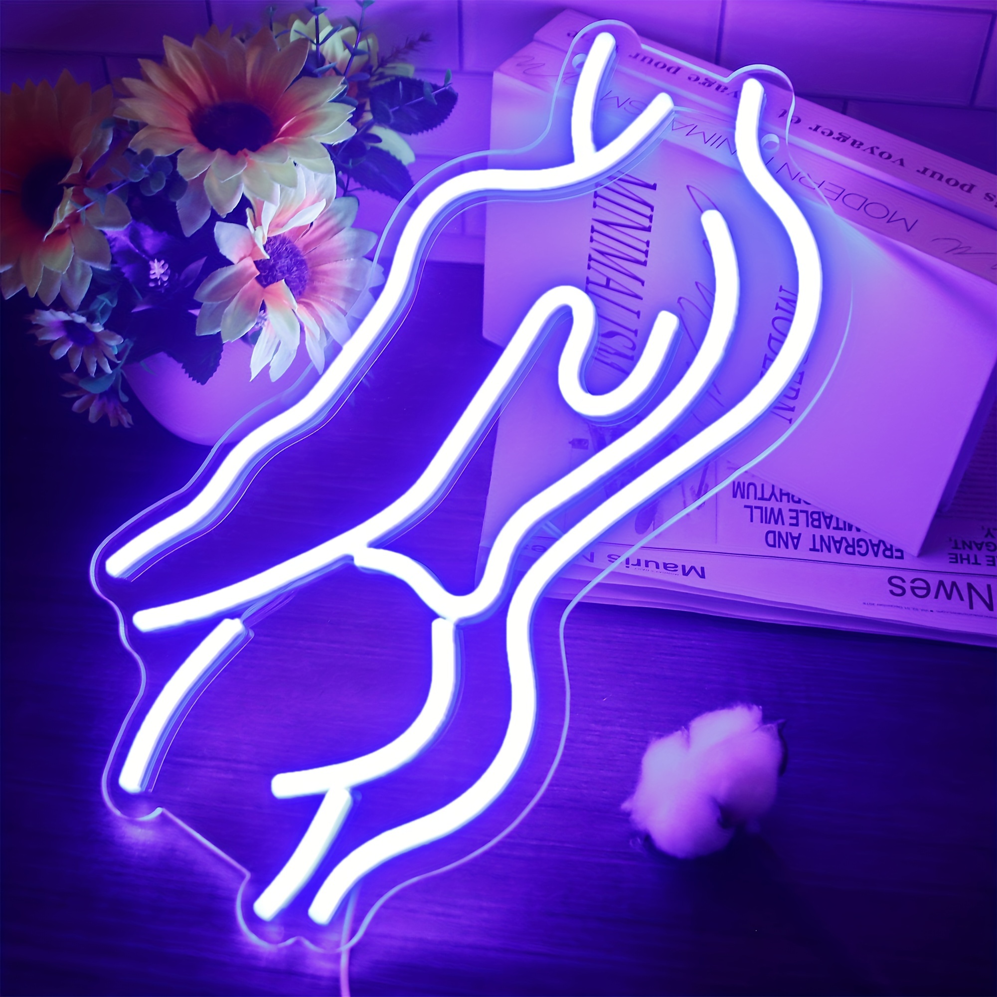 Man Body Led Neon Sign Super Bright Acrylic Handmade Led - Temu