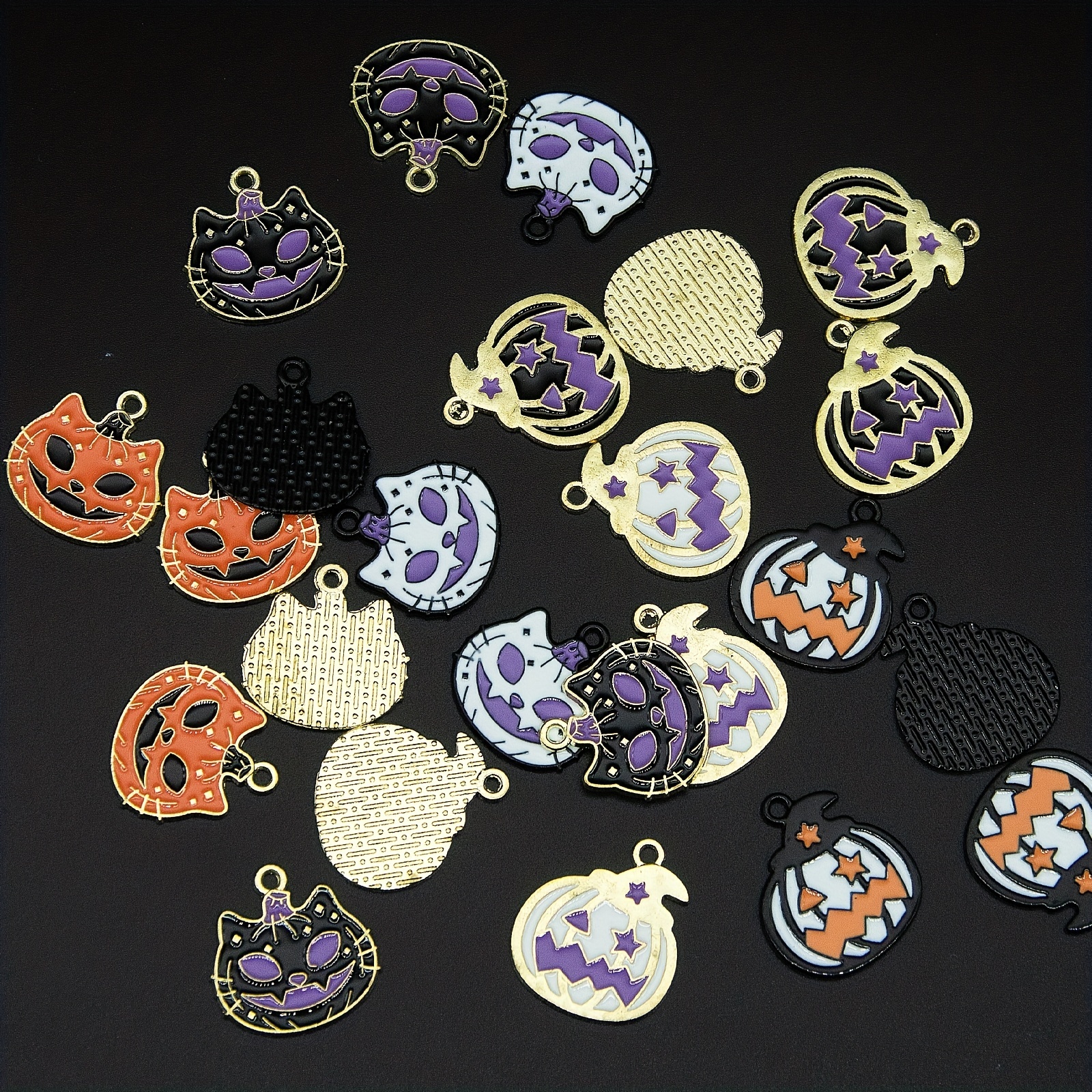 10pcs Cute Halloween Cat Charms DIY Jewelry Making Animal Charms Pendants  For Necklace Earrings Accessories