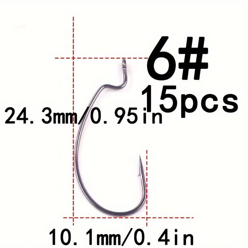 No. 5/0 no. 10 Barbed Fishing Hook For Soft Worm Crank Hook - Temu Canada