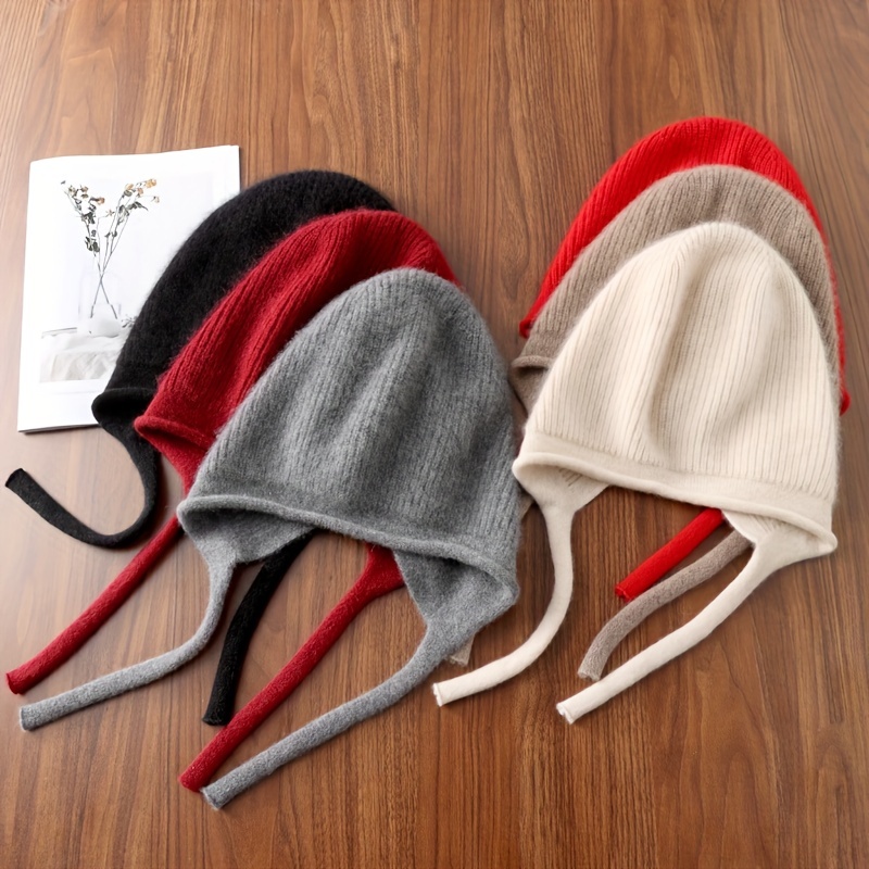 Acheter Nouveau unisexe hiver tricoté chapeau avec Protection des oreilles  mode doux bonnet hommes femmes Sports de plein air oreillette chapeau  classique garder au chaud casquette