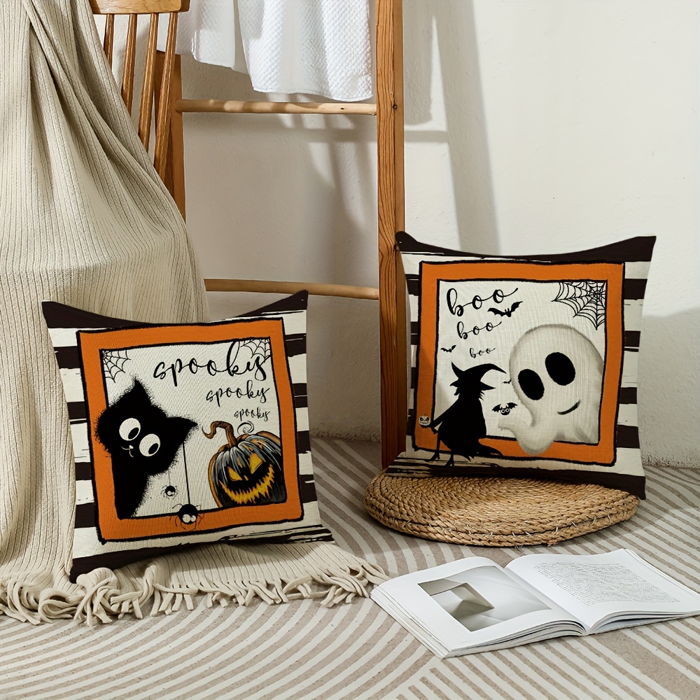 Halloween Pillow Halloween Boo Pillow Halloween Decor Fall Pillow Farmhouse  Throw Pillow Lumbar Pillow Fall Farmhouse 