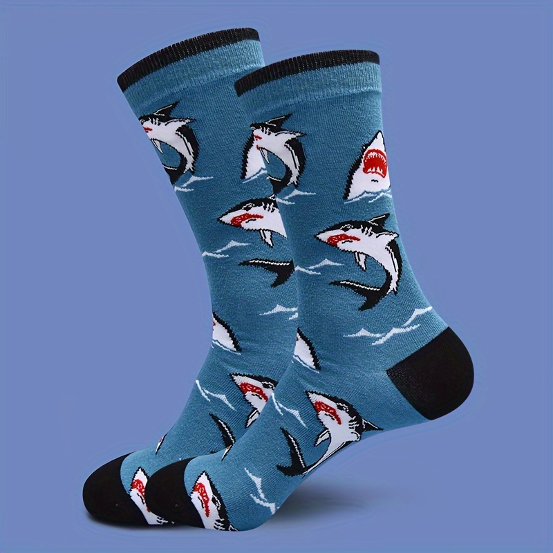 A Pair Of Unisex Trendy Cartoon Warm Mid-calf Socks