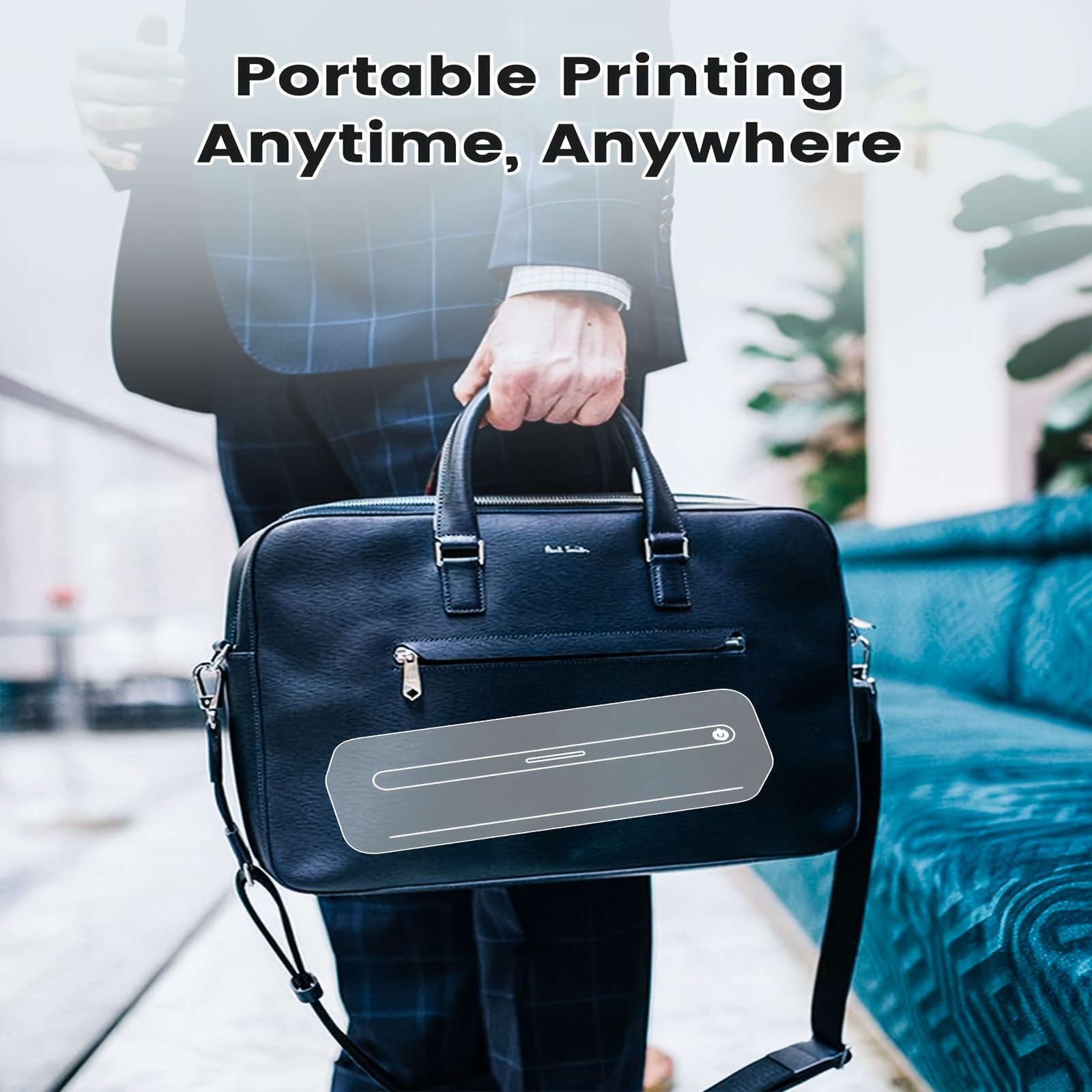 Omezizy M832 Portable Printer Wireless Travel - Upgarde Portable Thermal  Printer with Paper Bin, Portable Printers Wireless for Travel, Rechargeable