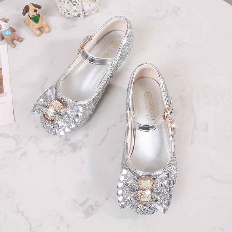 Zapatos Princesa Niñas Tacón Alto Diamantes Imitación - Temu