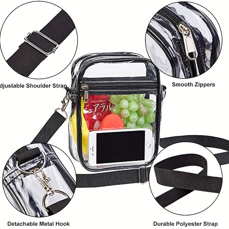 Small Square Phone Shoulder Bag Outdoor Stadium Approved 