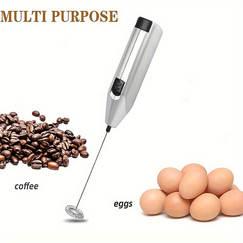 Mini Electric Whisk, Milk Frother Handheld Foam Maker Egg Beater with Wire  Whisk and Spring Whisk for Mixing Milk, Eggs and Coffee