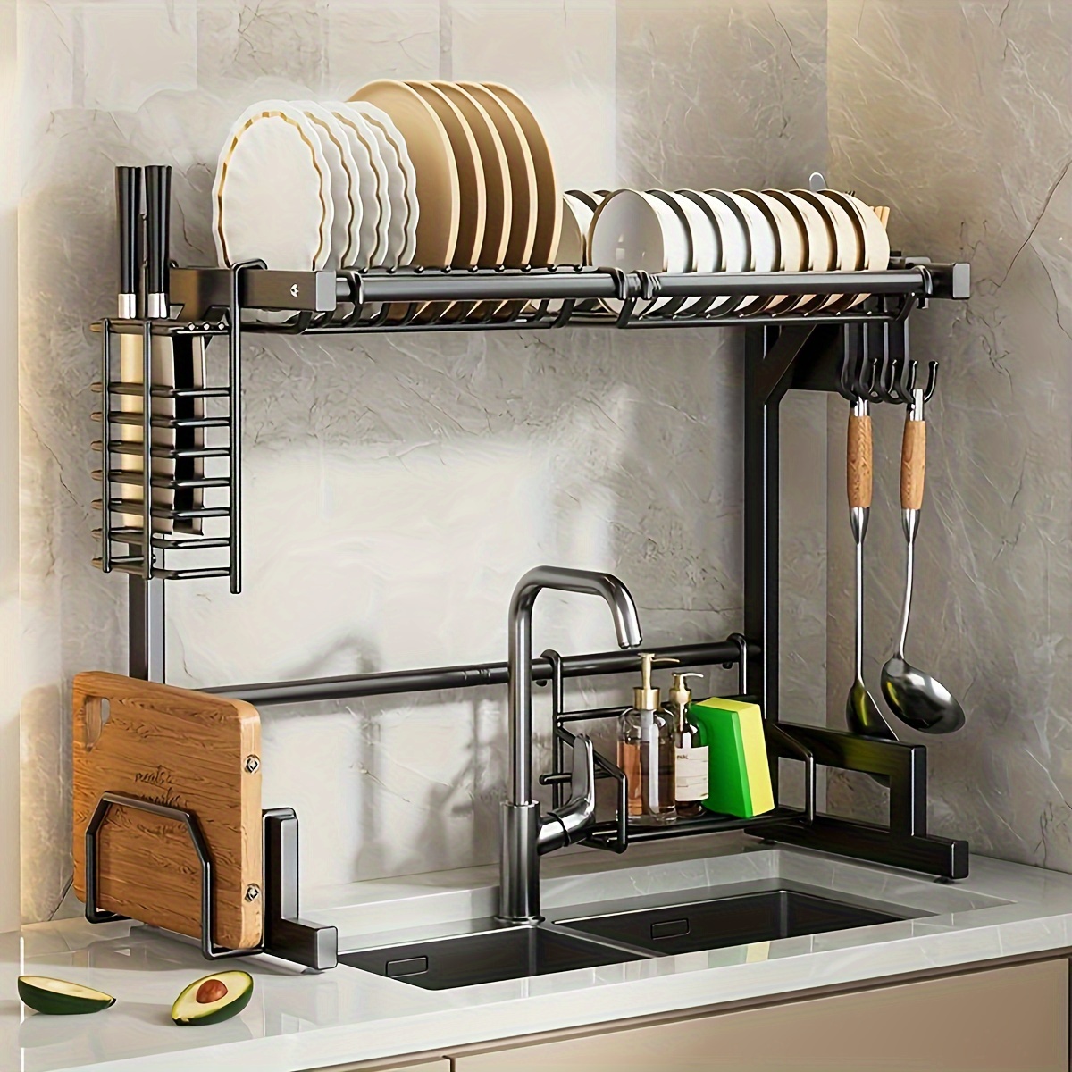Kitchen Cabinet Drying Rack Storage Racks Dish Holder Plate