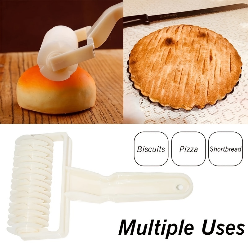 Lamoutor 2pcs Lattice Roller Cutter Pastry Cutter Roller DIY Baking Tool for Dought Cookie Pie Pizza Bread Pastry