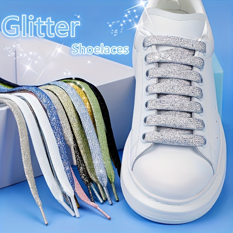 4pcs/2pairs Rhinestone Shoe Laces Crystal Glitter Rope Bling Shiny Round  Shoelaces For Sneakers