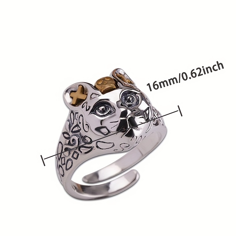 Vintage Cat Ring Opening Adjustable Ring for Men