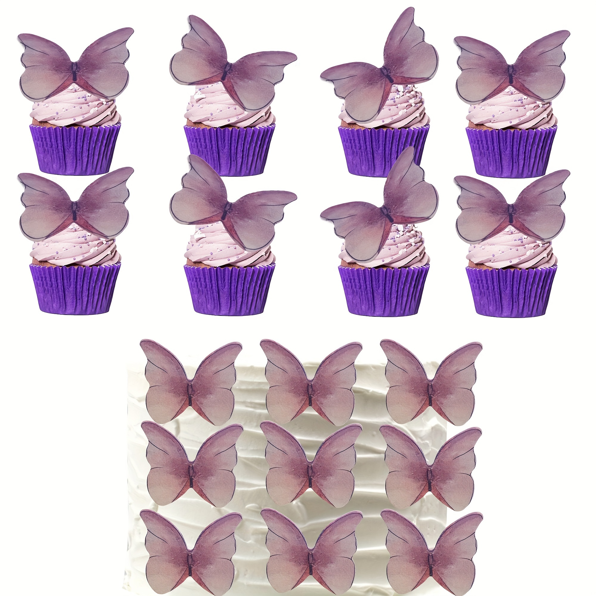 48 Pezzi, Set Di Farfalle Di Carta Di Riso Commestibile Per Decorazione Di  Torte, Decorazione Per Cupcake, Ornamento Per Piatto Freddo, Decorazione  Per Dessert, Decorazione Per Feste, Forniture Per Decorazioni - Temu Italy