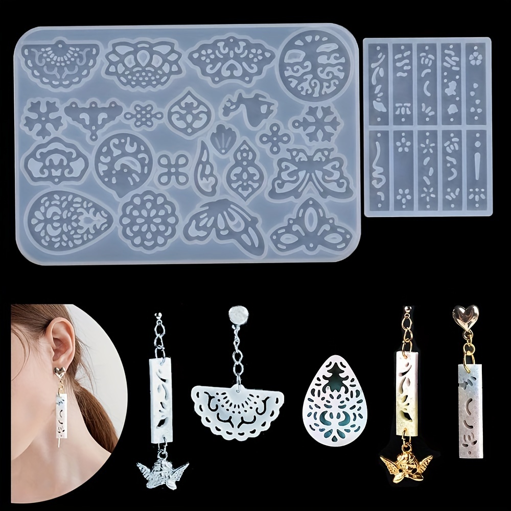 Earring Resin Molds Jewelry Earring Casting Silicone Molds - Temu