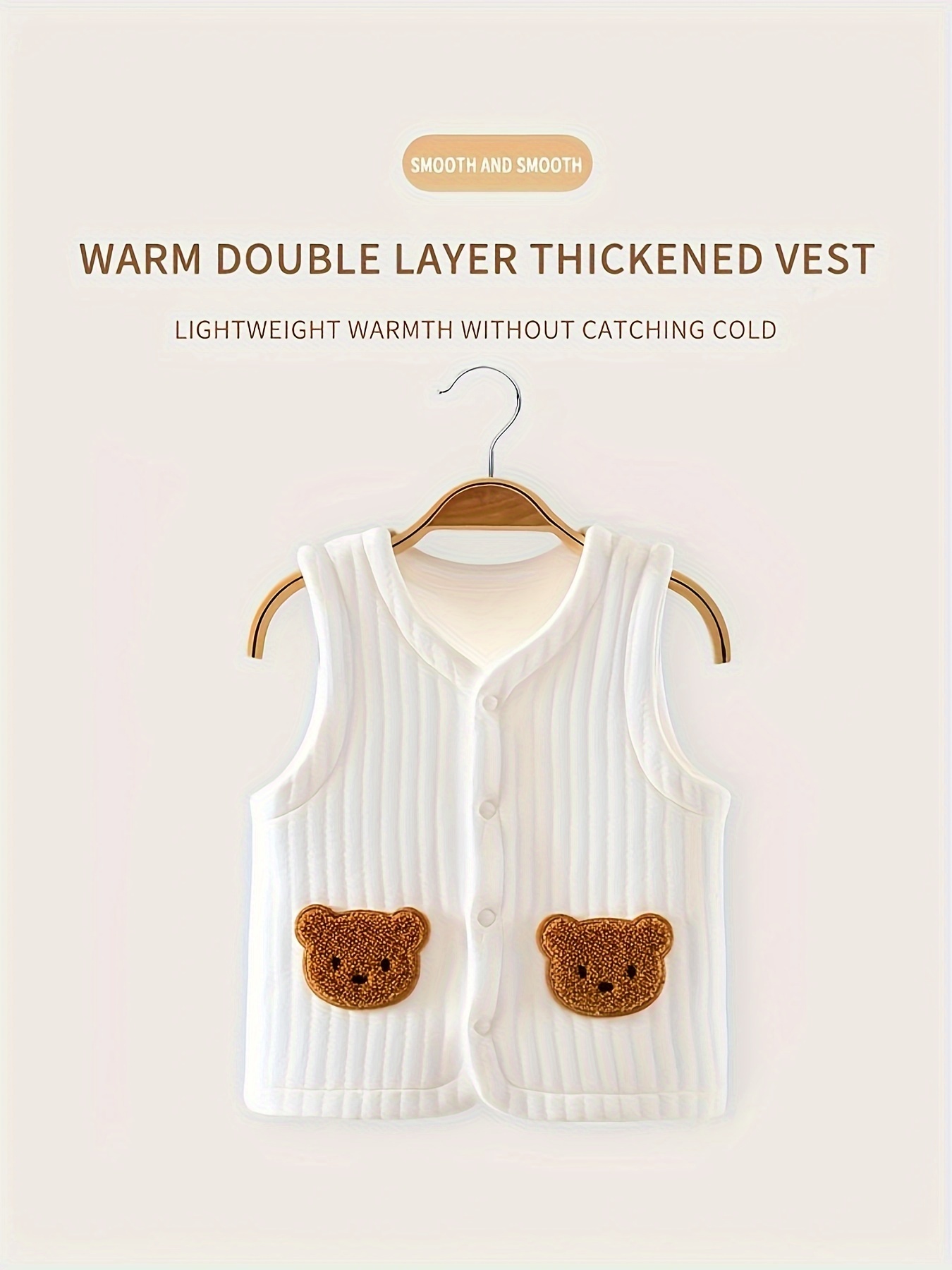 Monvecle Baby Cotton Warm Vests Unisex Infant to Toddler Light Padded  Waistcoat Brown Rabbit 3-6m : : Clothing, Shoes & Accessories