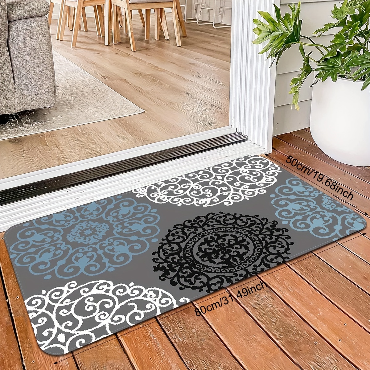 Anti Fatigue Mats for Kitchen Floor Kitchen Rugs Grey Paisley Boho