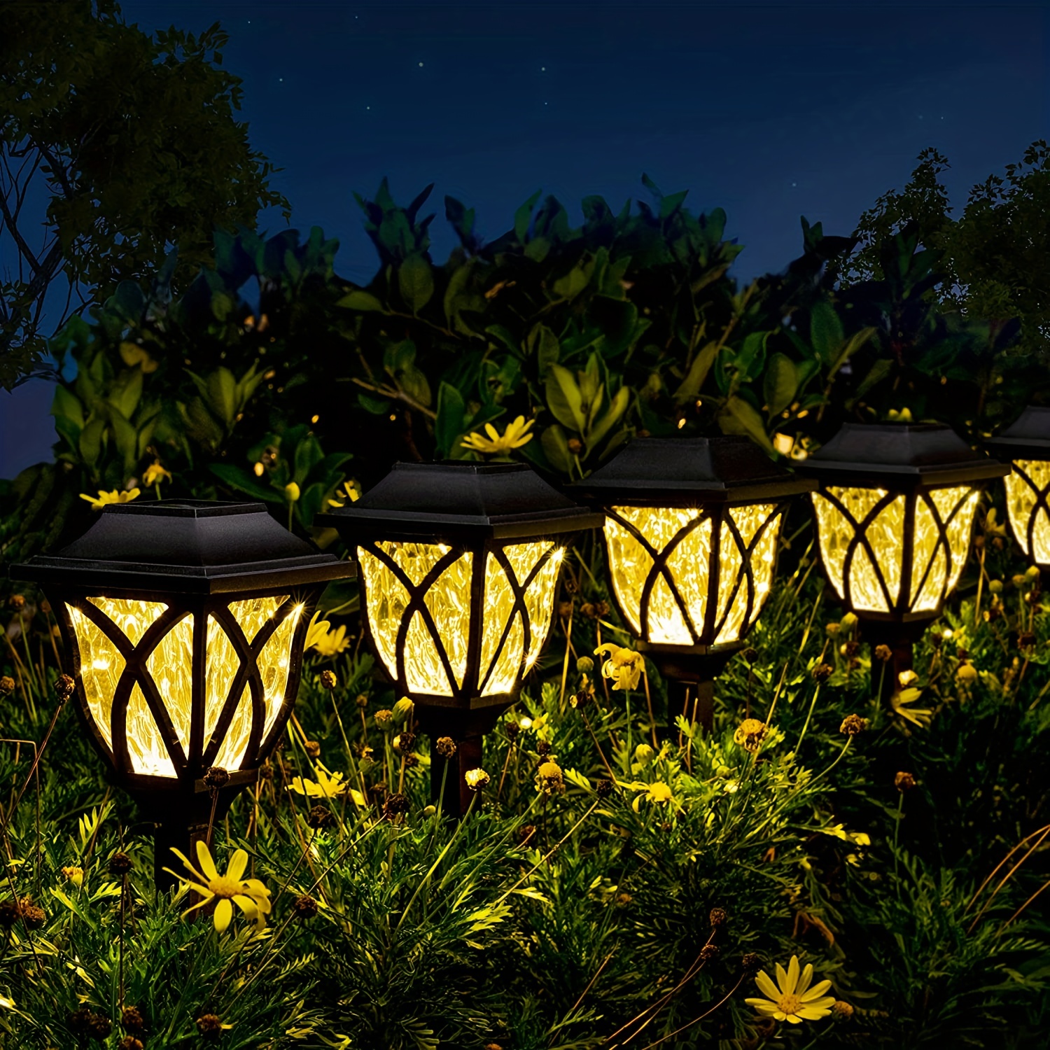 Lampe solaire jardin, Lampe led d'extérieur décorative