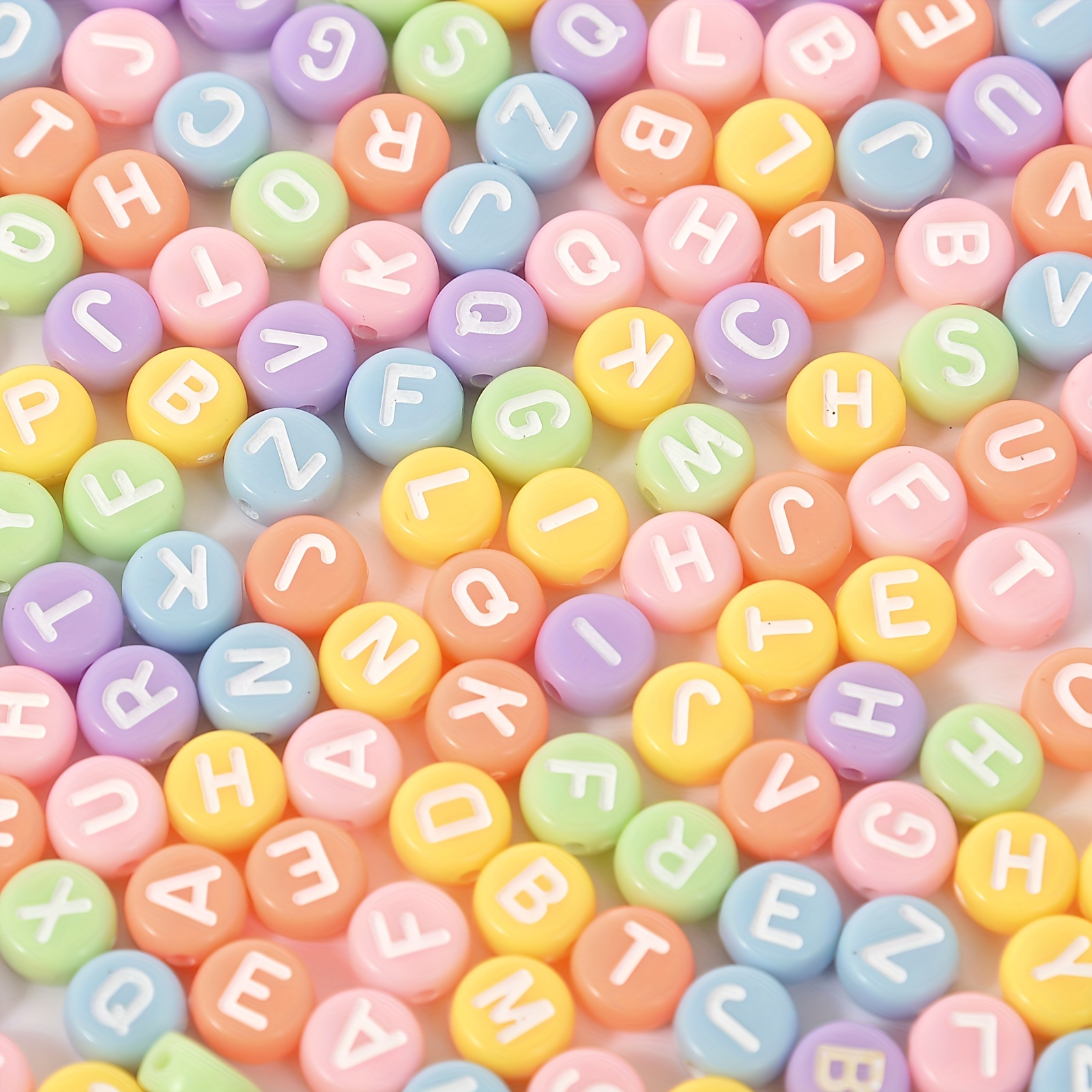 Alphabet Beads Colorful A z Letter Beads Acrylic Beads - Temu
