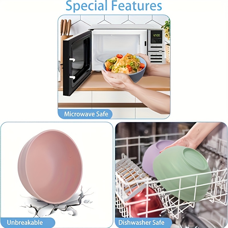 4pcs Noodles & Salad Bowls for Home & Restaurant