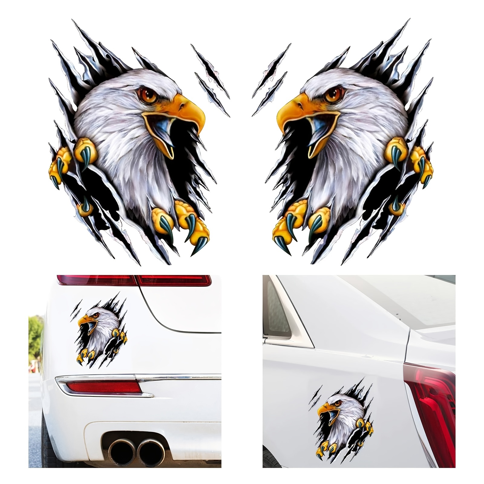 Comprar Pegatina de coche de águila rasgada de simulación 3D, pegatina de  guirnalda creativa para coche, pegatinas personalizadas para decoración de  coche
