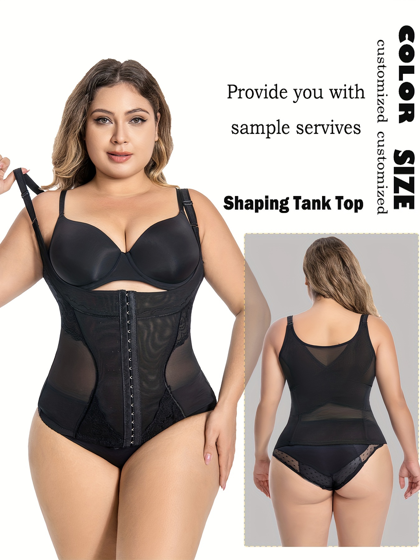  Shapewear Bodysuit for Women Strapless Seamless Sculpting Thong  Removable Adjustable Straps Tank Top with Snap Crotch Womens Bodysuit Long  Sleeve Thong(Black, S) : Clothing, Shoes & Jewelry