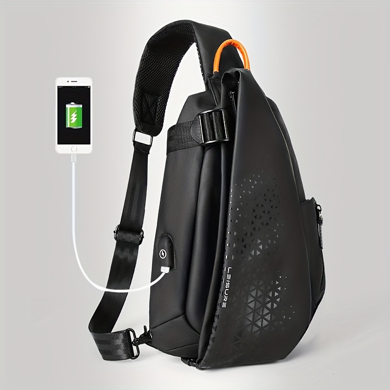 Mochila Bolso Pecho Cruzado Para Hombre Mujer Usb