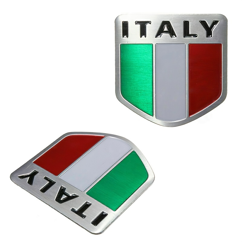 2 x Italien Flagge Aufkleber 40x32 mm oder 1 Stück 80x64 mm Aufkleber 3D  Harz Silikongel Aufkleber Italienische Flagge Auto Fahrrad - .de