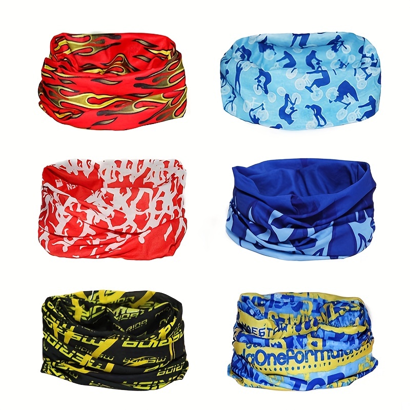 4Pcs Cache Cou Moto Homme/Femme,Masque Bandana Tubulaire