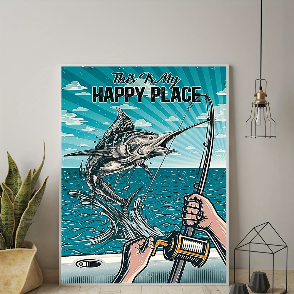 1pc Vintage Fishing Poster For Beach House Decor Playa Flamingo Canvas  Print From Rica Perfect Wall Art For Fishing Enthusiasts, Don't Miss These  Great Deals