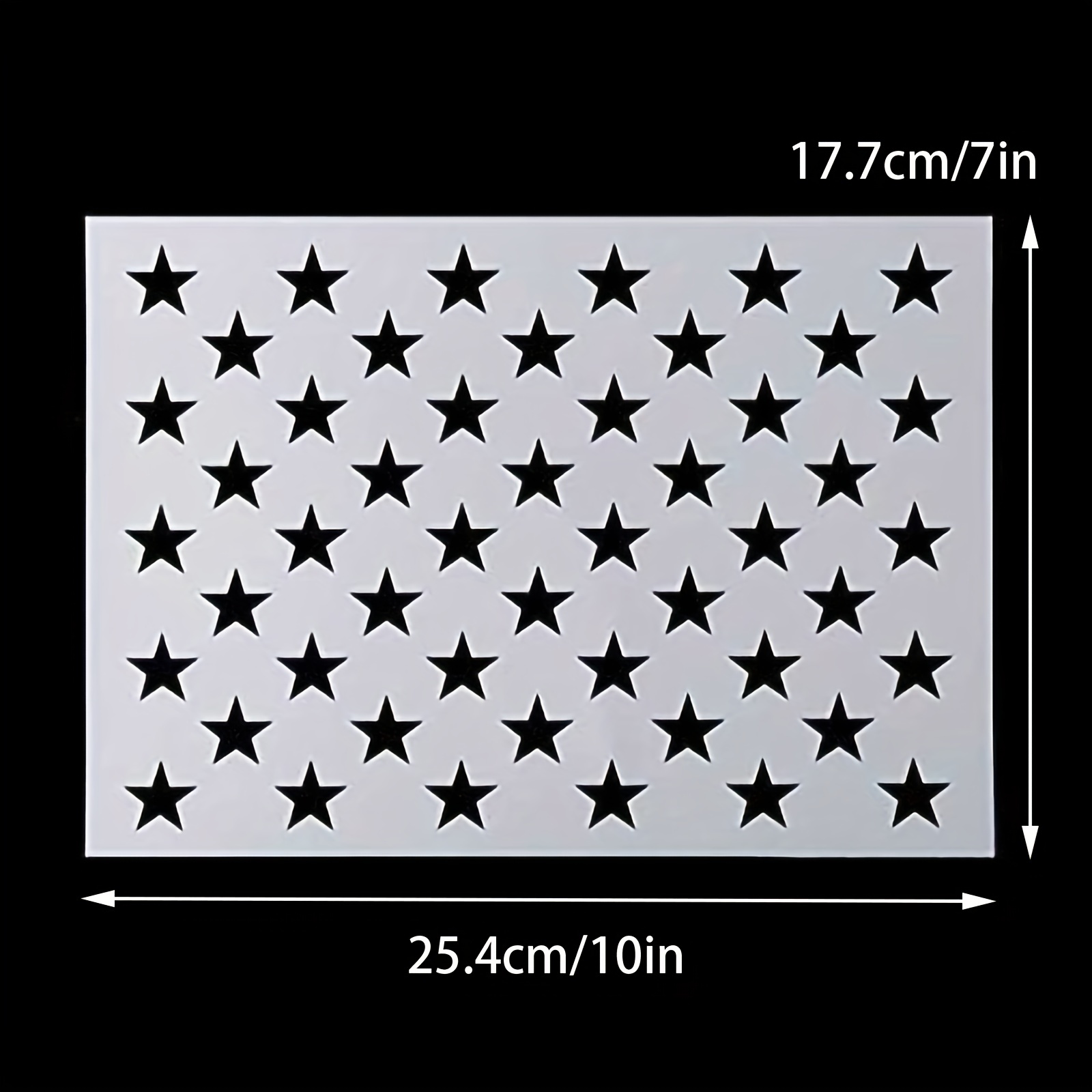 50 Stars Painting Stencil,American Flag Template,Reusable Mylar